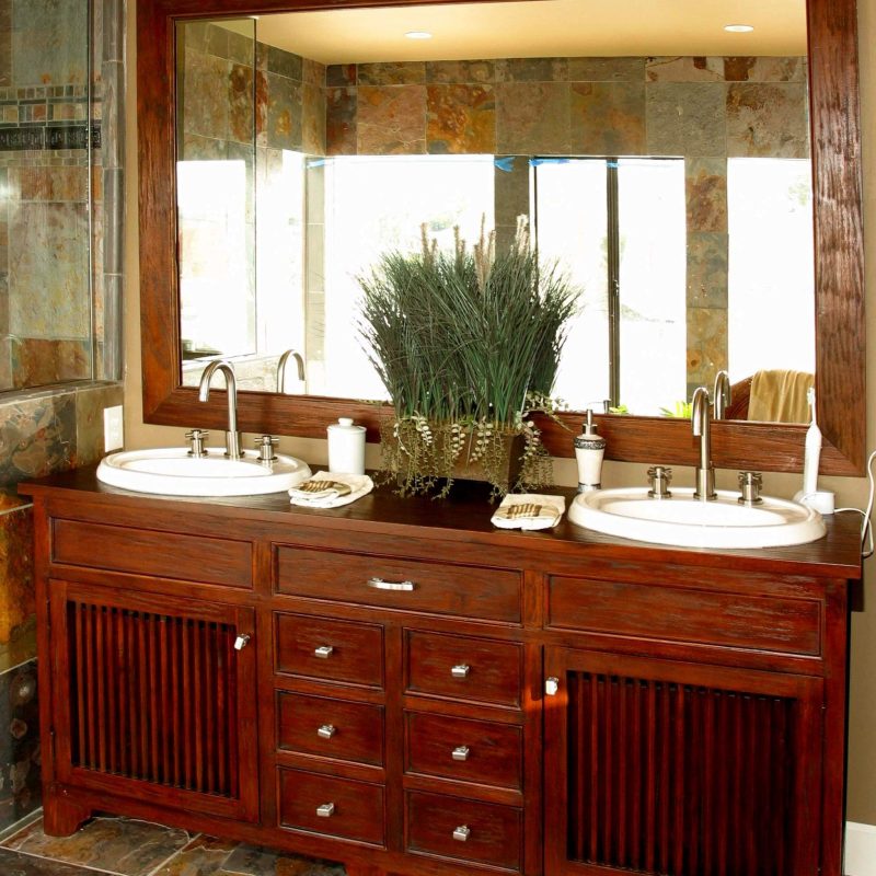 Custom Teak Bath Vanity
