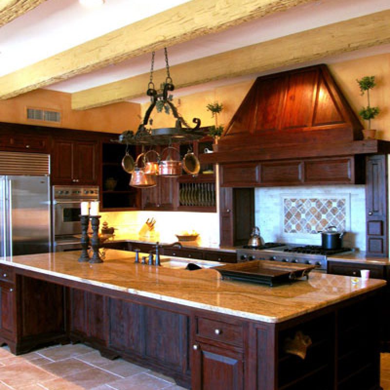 Teak Wood Kitchen Cabinets